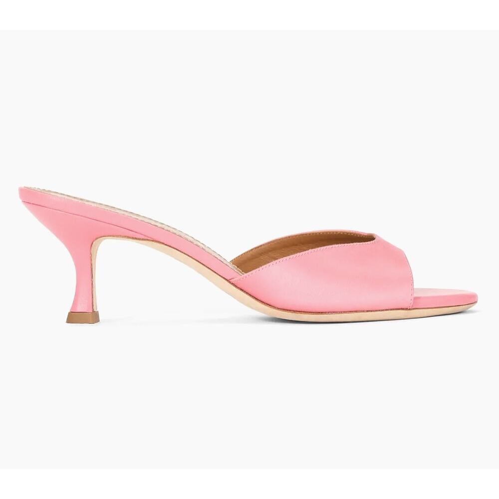 Staud Brigitte Rose Silk Blend Mule Sandals 55MM Feminine size EU 36.5